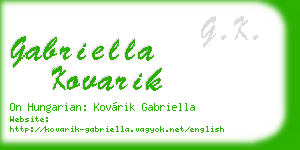 gabriella kovarik business card